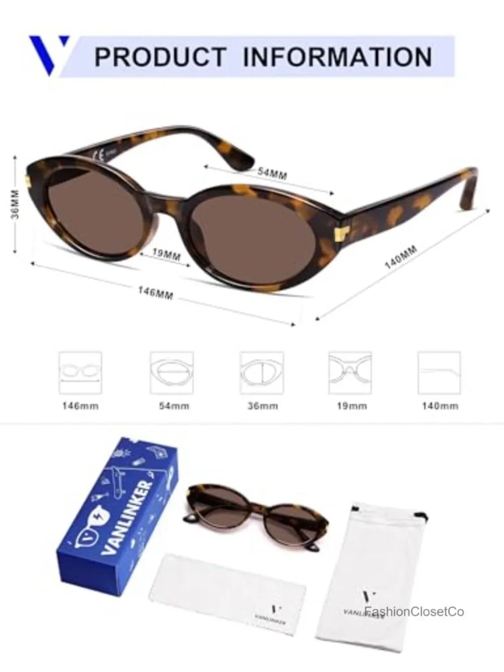 Polarized Retro Oval Sunglasses for Small Face 90s Shades